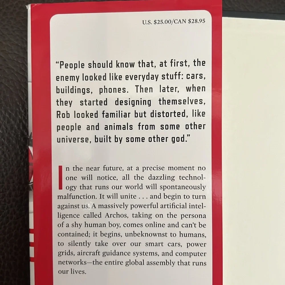“Robopocalypse” Hardcover Action Thriller Novel by Daniel H. Wilson